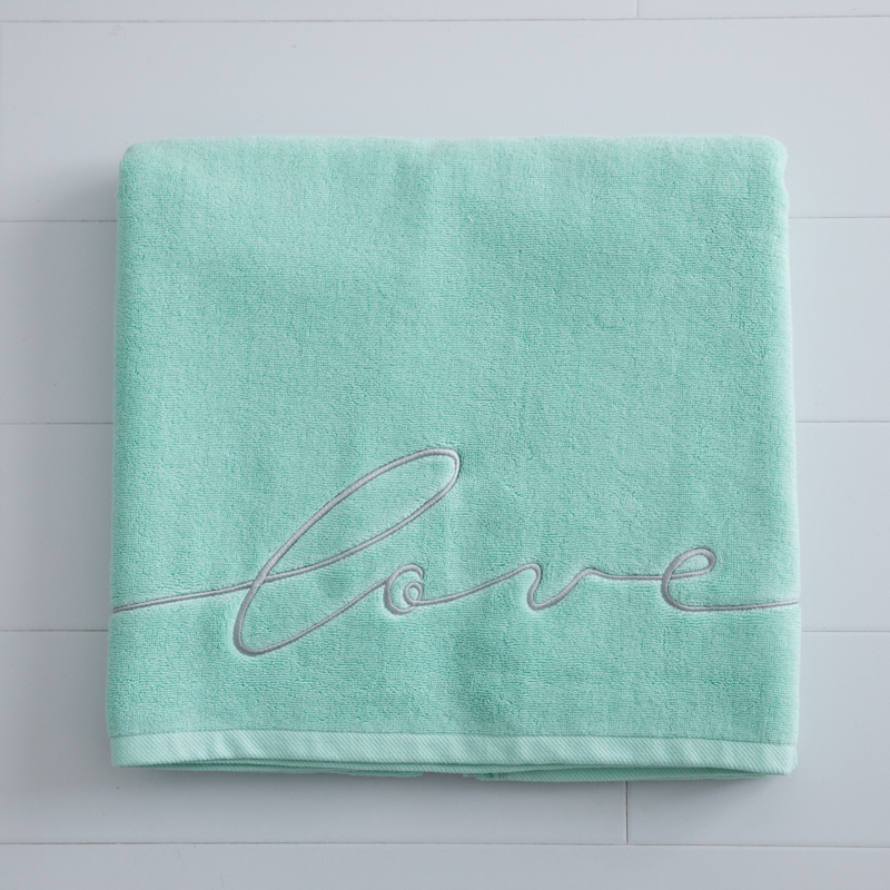 Custom cotton thick embroidered bath towel high class towel