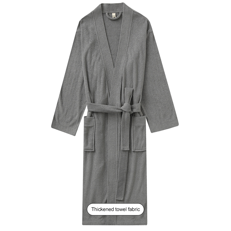 Hotel bathrobe five star men's and women's long length thickened couple towel robe