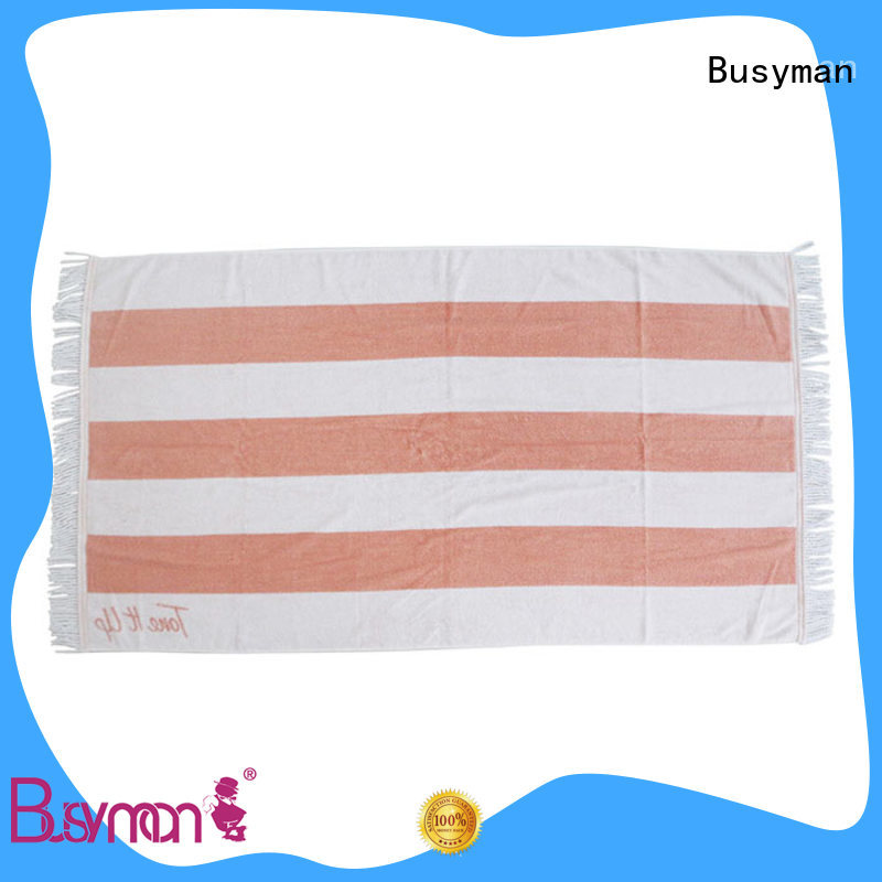 Busyman beach towels with logo widely employed for picnic