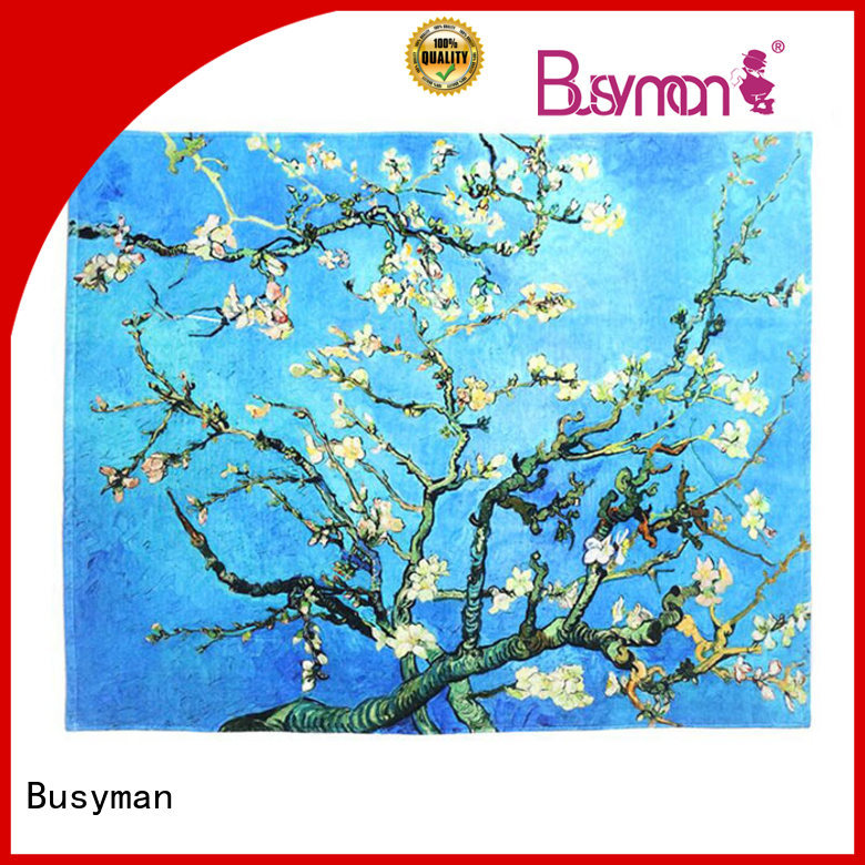 Busyman custom printed towels nice user experience for